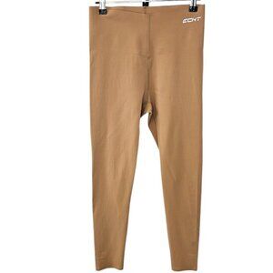 ECHT Womens High Rise Tan Athletic Leggings, Thick Waist for Control, Size M